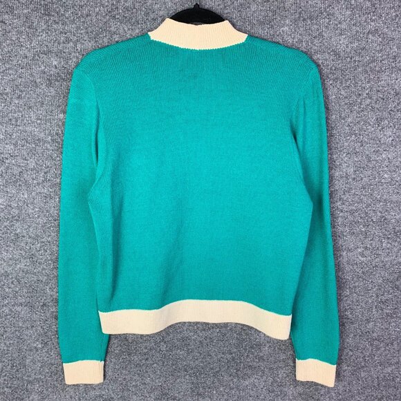 NWT $183 St.‎ John Sportwear Open Front Cardigan Turquoise Blue Women’s Sz Small - Picture 2 of 9